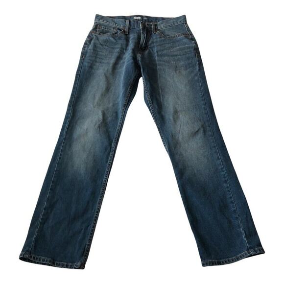 Old Navy Mens Size 28 Straight Leg Built In Flex Denim Blue Jeans Inseam 29 inch - Picture 1 of 8
